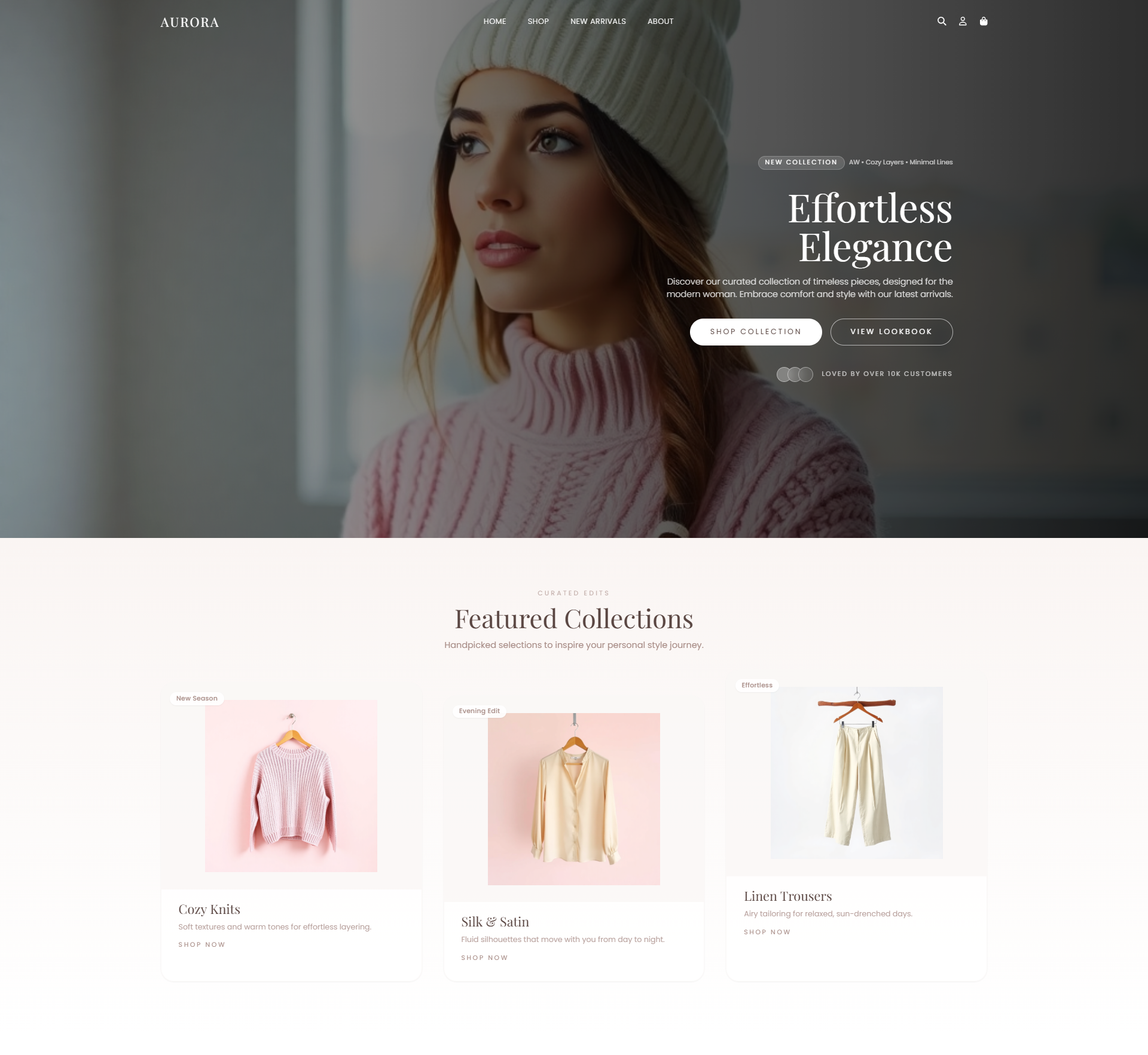 Zenith Fashion Store full-page design